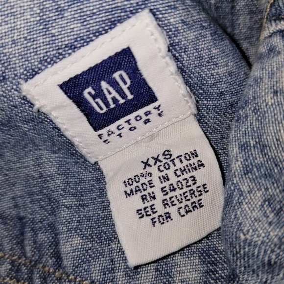 Y2K Gap Factory Store Baby Boy Jean Overalls Size XXS - Picture 4 of 5